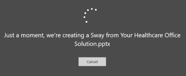 Convert a PowerPoint to Microsoft Sway
